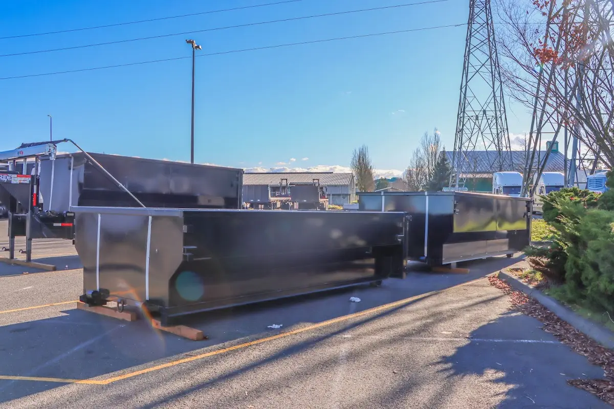 Roll-off dumpster ready for waste disposal at job site for 4 Yard Dumpster Rental in Soddy-Daisy